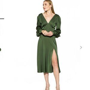 Alexia Admor Elysa Midi Dress Emerald Green